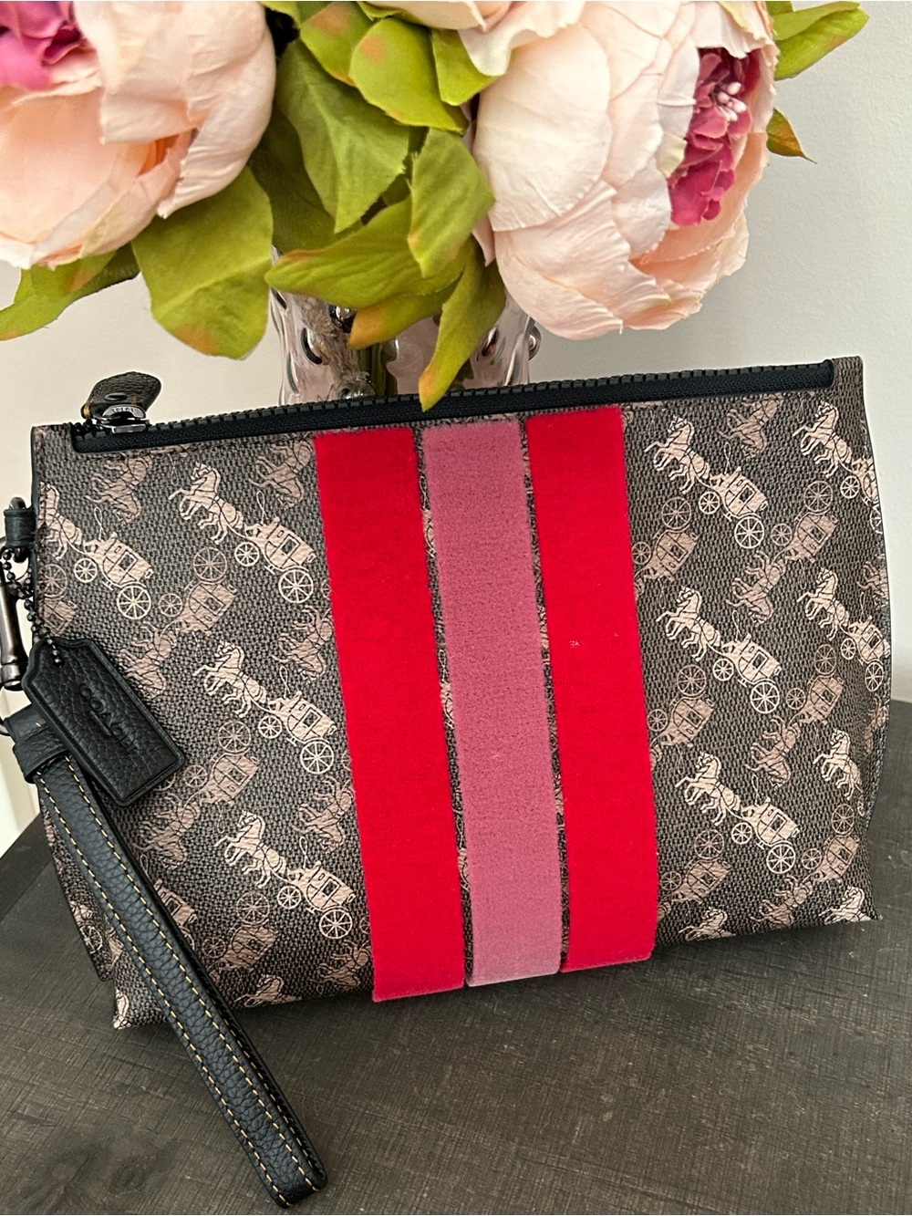 COACH Charlie
Pouch With Horse & Carriage
Print And Varsity Strip